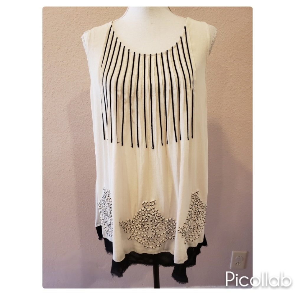 Anthro Ric Rac Nautical Sleeveless Tunic